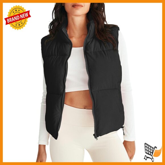 Jackets & Blazers - Women's Puffer Vest Sleeveless Jacket Lightweight Warm Quilted Zip Up